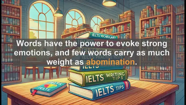 Video thumbnail for 5000 Must Know IELTS 8.0 Vocabulary - Understanding the Word 'Abomination': Meaning and Usage for IELTS