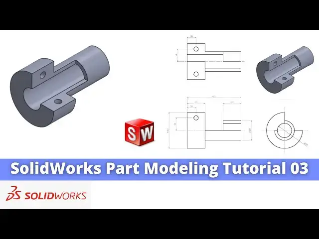 'Video thumbnail for SolidWorks Part Modeling Tutorial 03 | SolidWorks Tutorial | SolidWorks Part Modeling |'