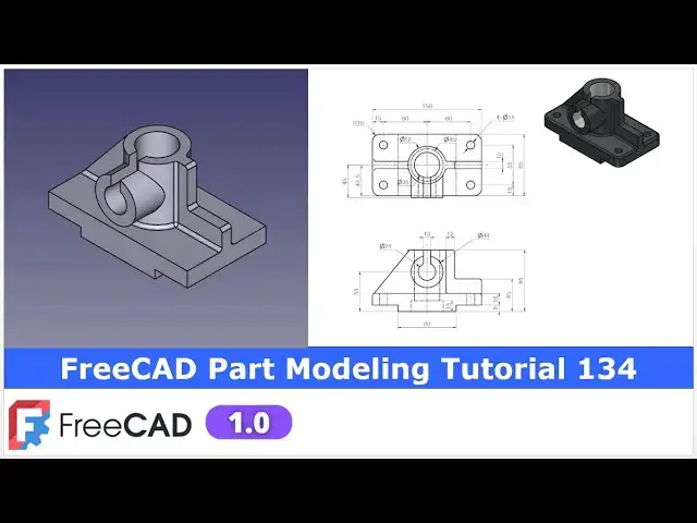 'Video thumbnail for FreeCAD Part Modeling Tutorial 134 | FreeCAD Tutorial | 3D Modeling Tutorial | FreeCAD Community |'