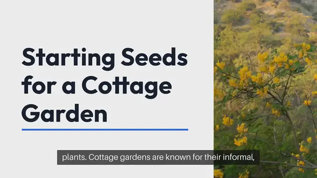 Video thumbnail for Seed Starting for Cottage Gardens