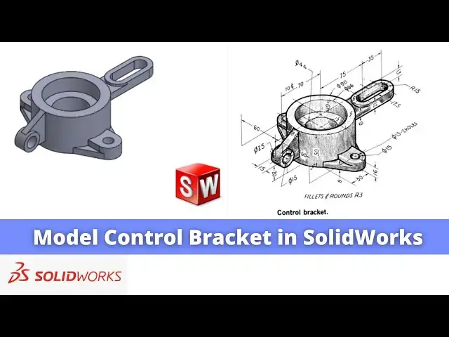 'Video thumbnail for Model Control Bracket in SolidWorks | SolidWorks Tutorial | SolidWorks Part Modeling |'