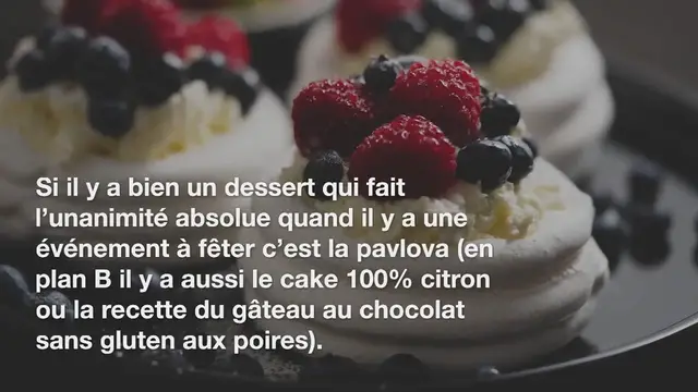 Video thumbnail for Pavlova au nougat & aux fruits rouges