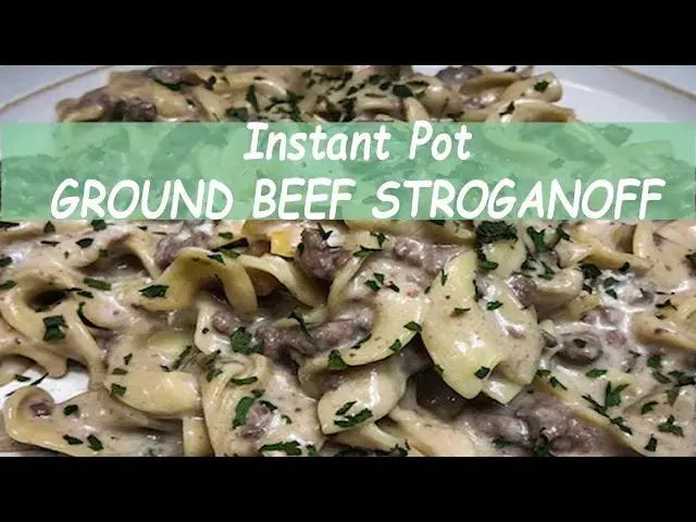 Video thumbnail for INSTANT POT GROUND BEEF STROGANOFF | SIMPLE  EASY  DELICIOUS
