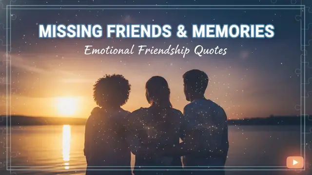 Video thumbnail for Quotes About Missing Friends and Memories | Emotional Friendship Quotes