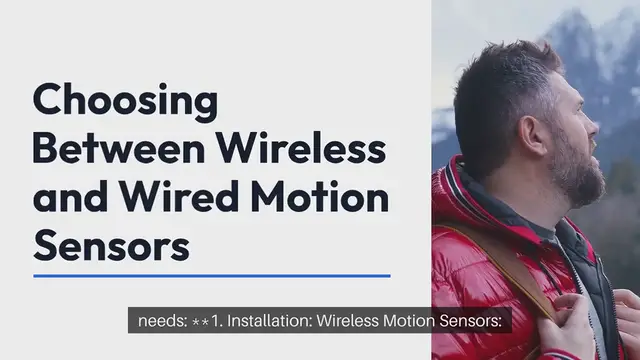 Video thumbnail for Wireless vs Wired Motions Sensors