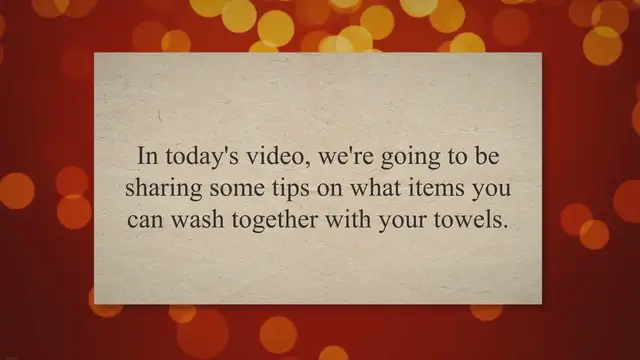 'Video thumbnail for 5 Things You Can Wash Together With Towels'