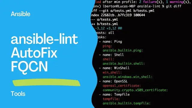 Video thumbnail for Streamline Your Ansible Development with Auto-Fixing of FCQN Rule Violations using ansible-lint!