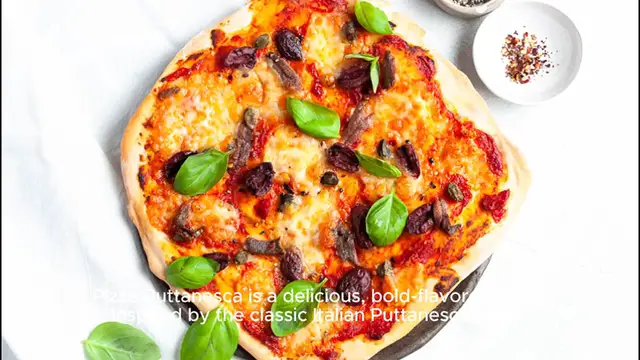 'Video thumbnail for pizza puttanesca recipe'