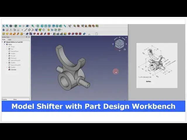 'Video thumbnail for Model Shifter with FreeCAD Part Design Workbench | FreeCAD Tutorial | 3D Modeling | Mechnexus |'