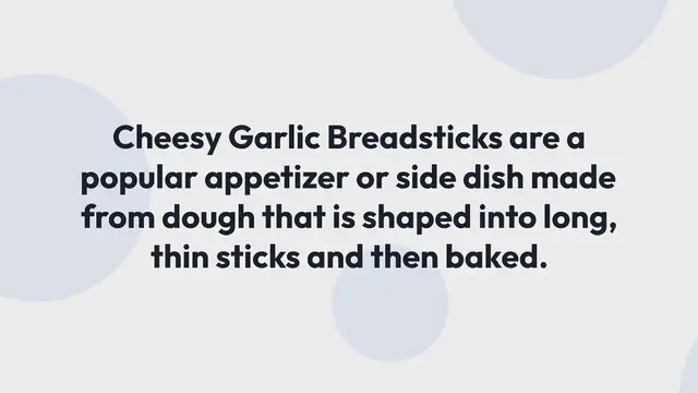 Video thumbnail for Homemade Cheesy Garlic Breadsticks Recipe
