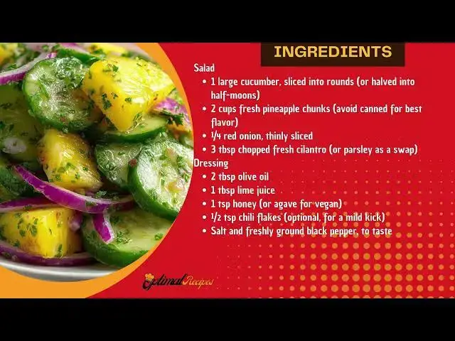 Video thumbnail for Cucumber Salad Recipe – Easy Tropical Side Dish Idea