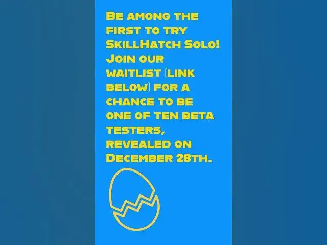 Video thumbnail for Be a Founding Beta Tester! 🚀 SkillHatch Solo  #mindset #skillhatch solo