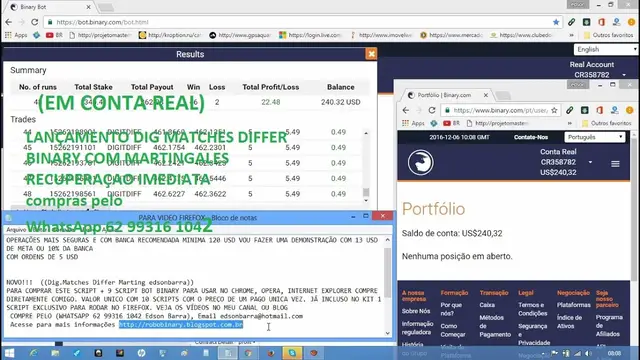 Video thumbnail for (CONTA REAL)LANÇAMENTO DIG MATCHES DIFFER BINARY COM MARTINGALES RECUPERAÇAO IMEDIATA