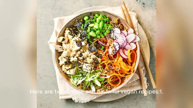 'Video thumbnail for Vegan recipes'