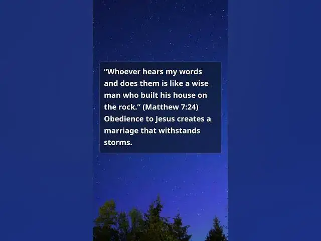 Video thumbnail for Matthew 7:24–27 — Build your marriage on Jesus' teachings