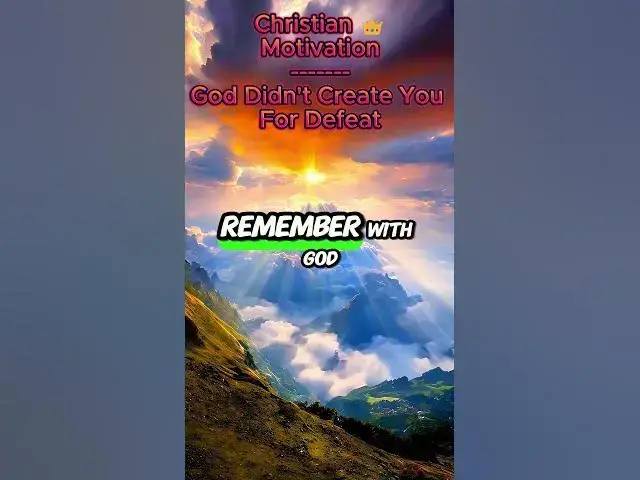 Video thumbnail for God Didn't Create You For Defeat But For Victory #christianmotivation