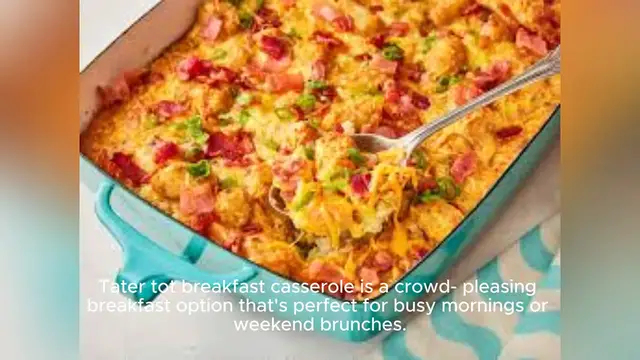 Video thumbnail for Tater Tot Breakfast Casserole recipe