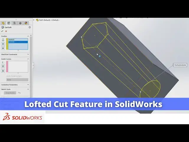 'Video thumbnail for Lofted Cut Feature in SolidWorks | SolidWorks Tutorial | SolidWorks Modeling |'