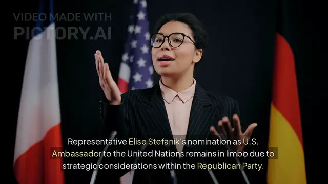 'Video thumbnail for Elise Stefanik’s UN Confirmation Stalled as GOP Prioritizes House Majority'
