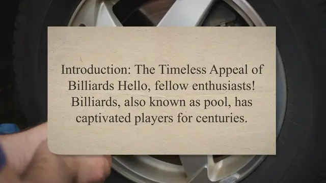 'Video thumbnail for Mastering the Art of Billiards: A Comprehensive Guide'