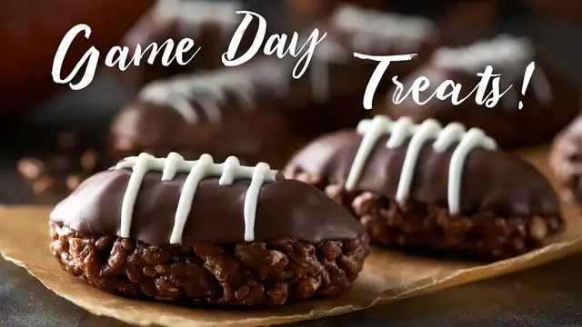 Video thumbnail for Football Rice Krispie Treats – Easy No-Bake Game Day Dessert