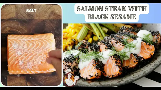 Video thumbnail for Salmon Steak with Black Sesame