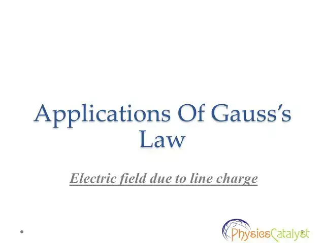 'Video thumbnail for Applying Gauss's Law (Electric field due to line charge)'