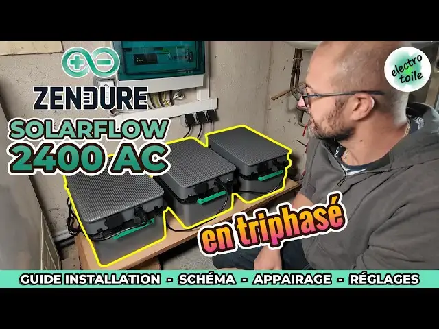 Video thumbnail for SolarFlow 2400 AC en triphasé 🔋 Guide d'Installation et branchement facile + smart meter 3CT Zendure