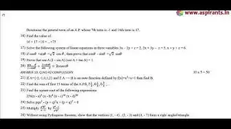 Video thumbnail for 10th Maths Quarterly Exam 2019-20 Model Question Paper (5) | Chennai District | English Medium
