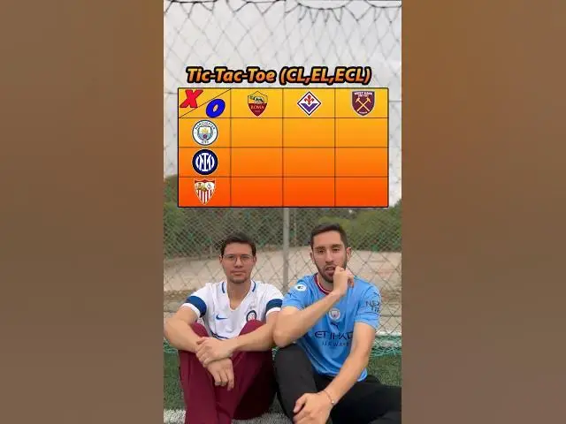 'Video thumbnail for Tic-Tac-Toe Football (CL,EL,ECL) #championsleague #europaleague #conferenceleague #tictactoe #quiz'