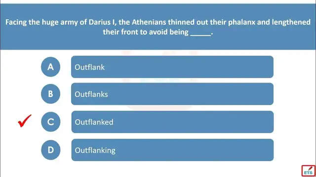 Video thumbnail for English Verb Tenses: Outflank, Outflanks, Outflanked, Outflanking Quiz
