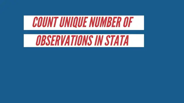 Video thumbnail for Get Unique Number of Observaitons in Stata