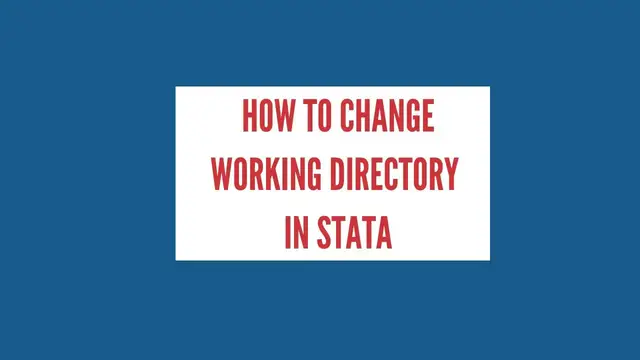 Video thumbnail for Change Working Directory in Stata | Change current folder in Stata