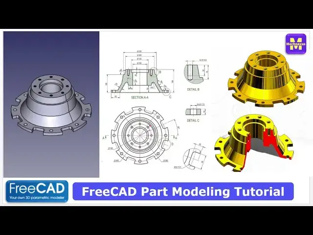 'Video thumbnail for FreeCAD Part Modeling Tutorial | FreeCAD Tutorial | 3D Modeling | Learn FreeCAD | Mechnexus |'