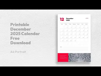 'Video thumbnail for December 2025 Calendar PowerPoint Template Free Download'