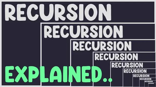 'Video thumbnail for Recursion in Programming Explained..'