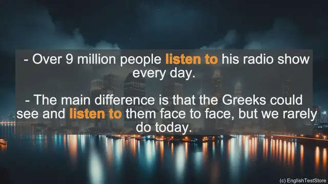 Video thumbnail for Listen To In Sentences - Examples Of Listen To In Sentences