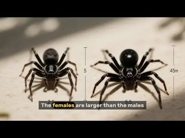 'Video thumbnail for Black Button Spider (Latrodectus indistinctus)'