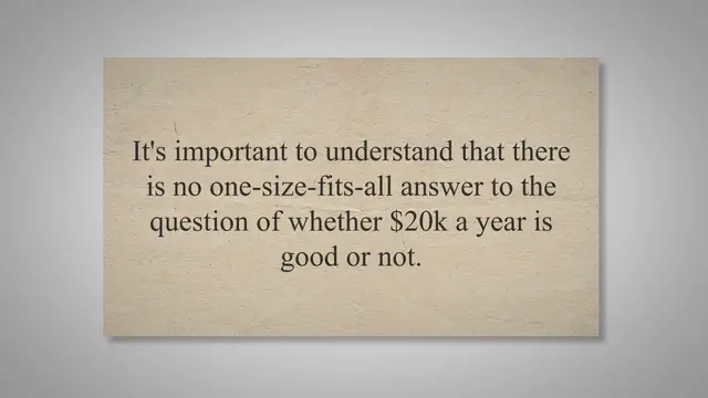Video thumbnail for Is $20k a Year Good? Understanding, Evaluating, and Maximizing Your Income