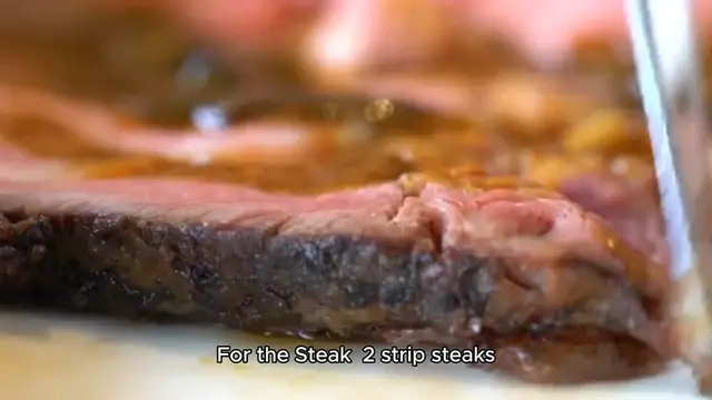 Video thumbnail for strip steak recipe