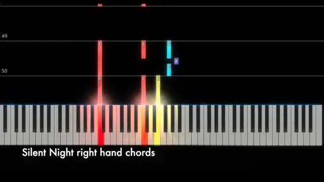 Video thumbnail for Silent Night (C major) piano tutorial