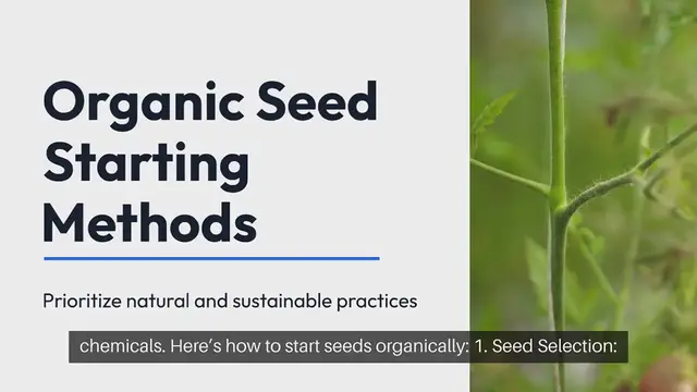 Video thumbnail for Organic Seed Starting Methods