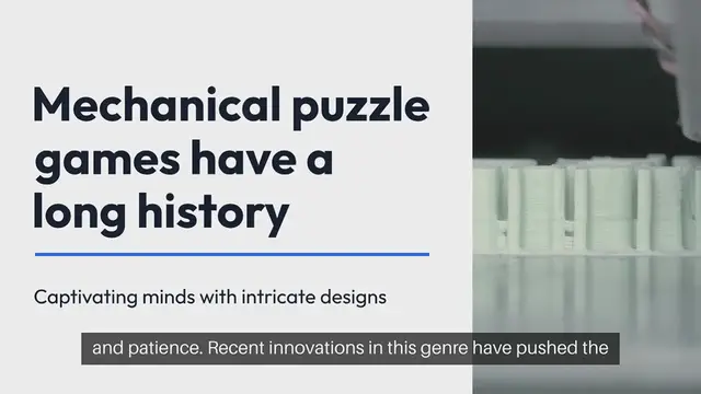 Video thumbnail for Mechanical Puzzle Game Innovations