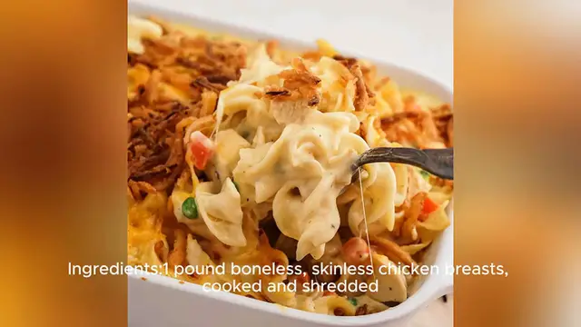 Video thumbnail for chicken noodle casserole recipe