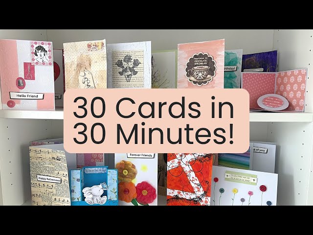 Video thumbnail for 30 mixed media cards in 30 minutes