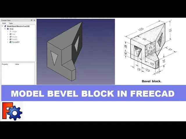 'Video thumbnail for Model Bevel Block in FreeCAD | Mechnexus | FreeCAD Tutorial |'