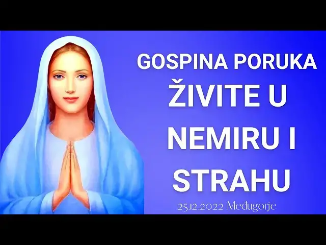 Video thumbnail for GOSPINA PORUKA  -ŽIVITE U NEMIRU I STRAHU