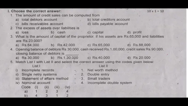 Video thumbnail for 12th Accountancy First Mid Term Question Paper 2019-20 | Tanjore District | English Medium
