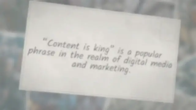 'Video thumbnail for Why Content is King? Few Reasons Why Content is King'