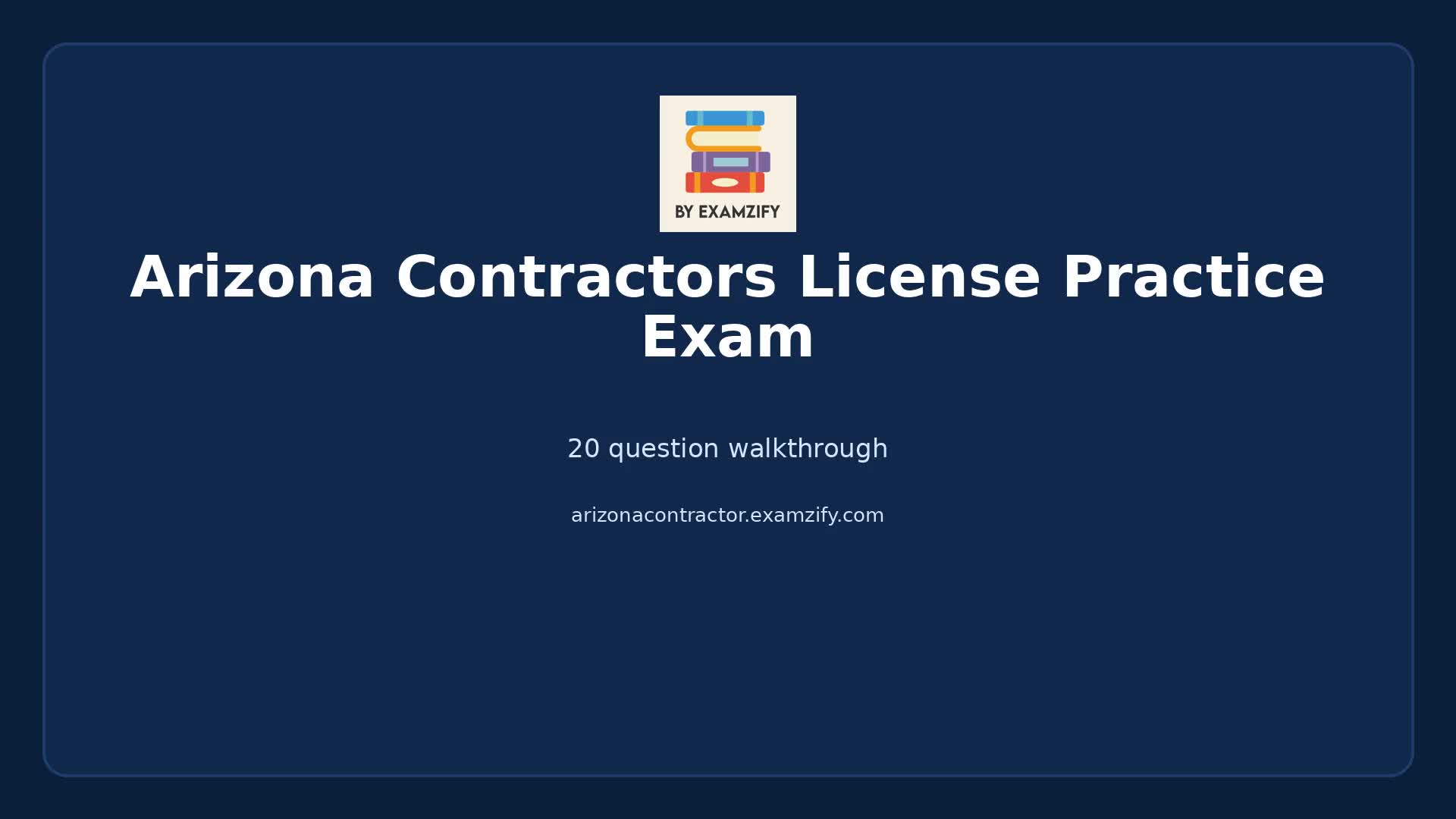 Video thumbnail for Arizona Contractors License Practice Exam